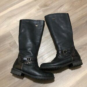 Remonte Tex Ladies Black Tall Leather Riding Boots Size 40